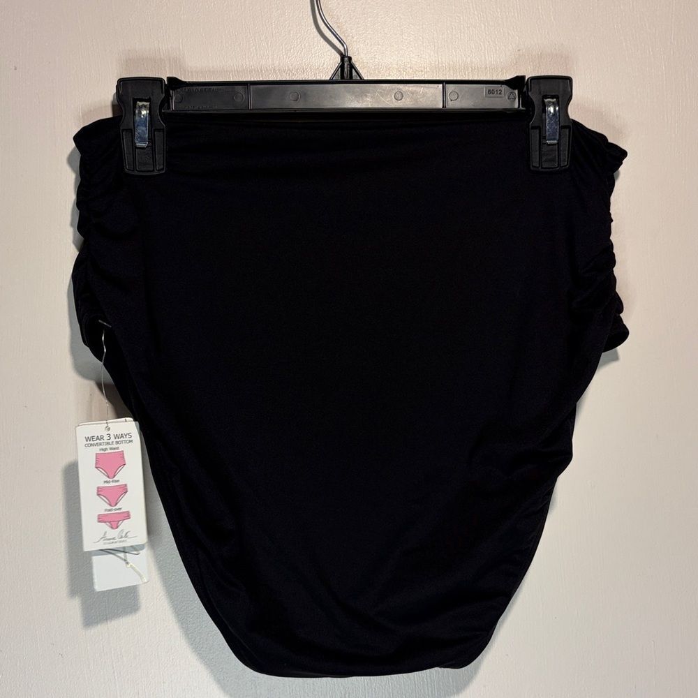 Anne Cole- NWT Women's Wear 3 Ways Convertible Bottom Black- Size 18W